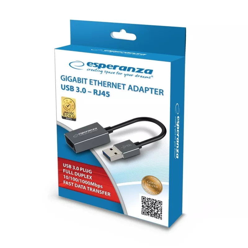 Esperanza ENA101 Ethernet 1000 Mbit/s adaptér USB 3.0-RJ45