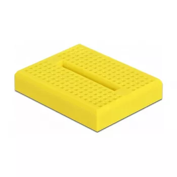 Nepájivá doska DELOCK 18320 — plastová prototypovacia doska, žltá, 36×46×10 mm