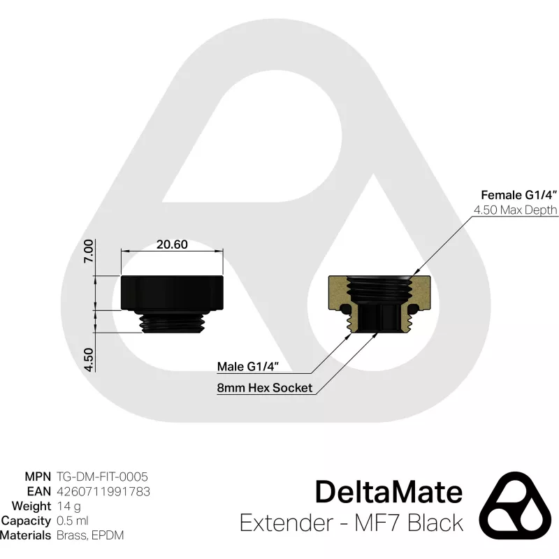 Thermal Grizzly DeltaMate Extender - MF7 čierny (TG-DM-FIT-0005)