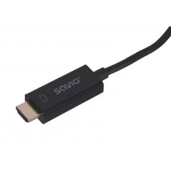 SAVIO video kábel adaptér DisplayPort na HDMI Type A CL-56, 1,5 m, čierna