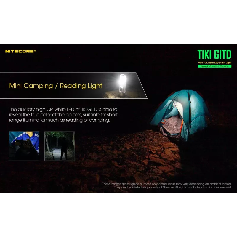 Nitecore TIKI GITD baterka, séria T, 300 lúmenov