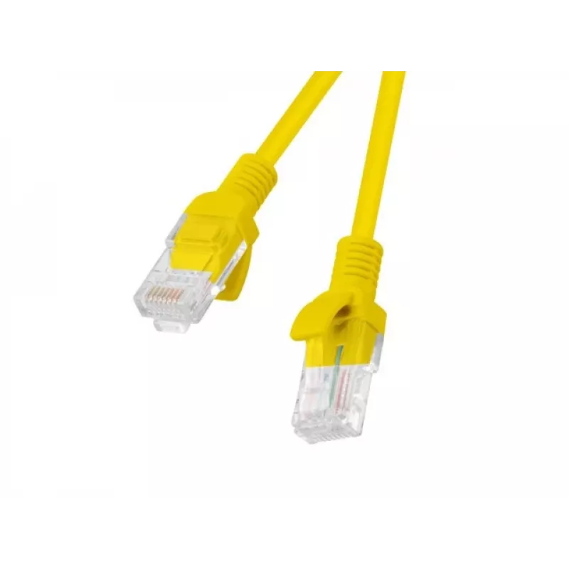 LANBERG RJ-45 Cat5e patch kábel PCU5-10CC-0100-Y, 1 m, U/UTP, CCA vodič, žltý