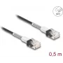 Sieťový kábel DeLOCK RJ45 0,5 m Cat.6A UTP čierny
