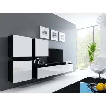 Cama Square skriňa VIGO 50/50/30 čierna/biela lesk