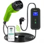 Qoltec mobilná nabíjačka pre elektromobily nastaviteľná 2v1 Type2 | 3,5kW | 230V | Wi-Fi | LCD | prenosná | wallbox | 5m