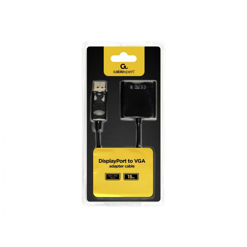 Adaptér DisplayPort na VGA čierny