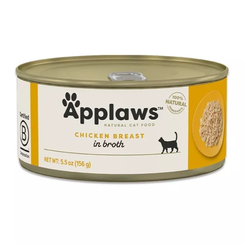 Applaws mokré krmivo pre mačky, kuracie prsia vo vývare, 156 g