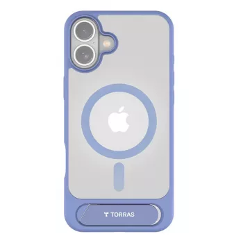Ochranné puzdro Torras Pstand Series pre iPhone 16 — modrá, tenké s integrovaným stojanom
