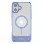 Ochranné puzdro Torras Pstand Series pre iPhone 16 — modrá, tenké s integrovaným stojanom