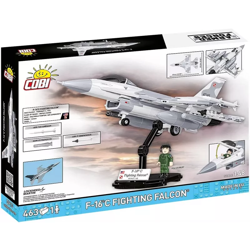 Stavebnica Cobi F-16C Fighting Falcon – 463 dielov, modelová stavebnica v mierke