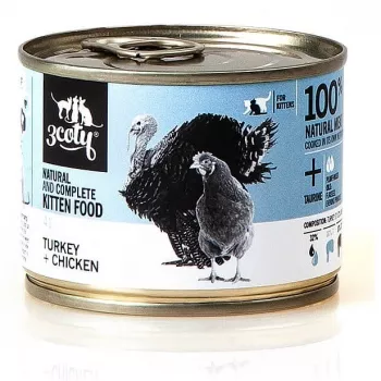 3COTY 41. morčacie a kuracie pre mačiatka - mokré krmivo pre mačky - 180g