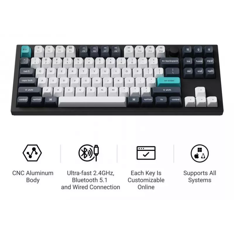 Klávesnica Wrl Q3 Max RGB/CARBON čierna Q3M-M4 Keychron