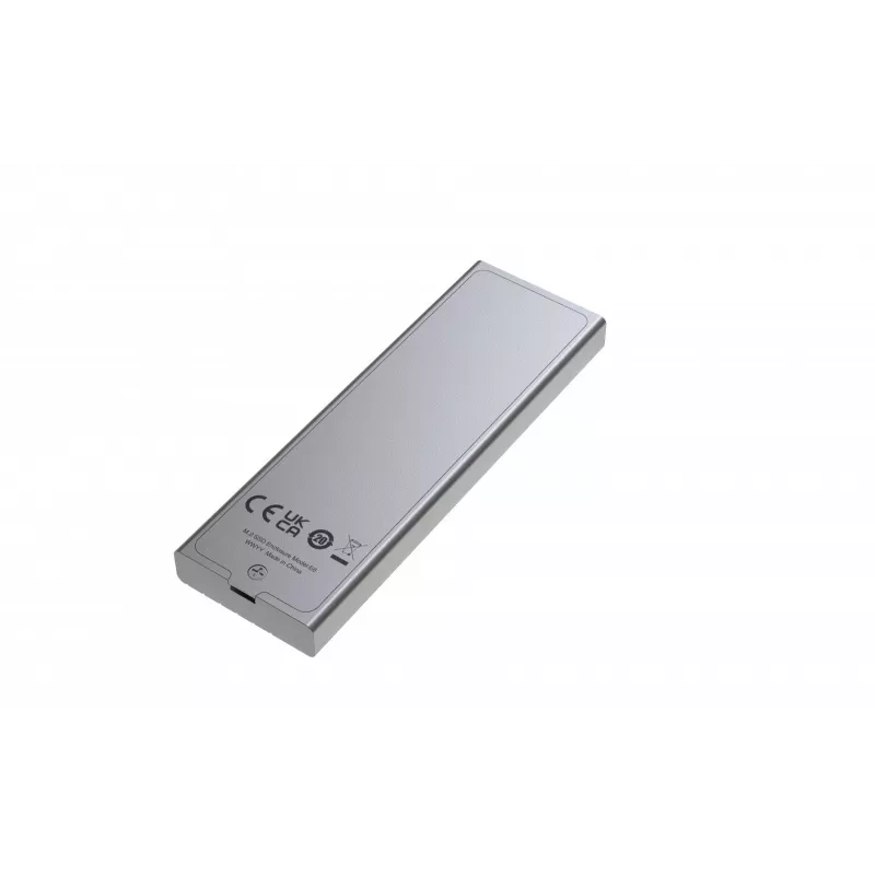 Puzdro na SSD Lexar E6 strieborná M.2, PCIe, USB 3.2 Gen 2 (10 Gbit/s), USB‑C, hliník, jednotlivé M.2 až do 4 TB