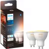 LED GU10 žiarovky dvojbalenie s Hue Bridge – Philips Hue White Ambiance, náhrada 35W