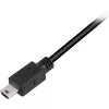 USB 2.0 kábel, USB-A konektor samec > Mini-USB konektor samec čierny, 3,0 metre, dvojité tienenie