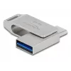USB kľúč DeLOCK 64 GB USB-C Type-A otočný kovové puzdro