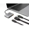 DeLOCK 61071 video kábel adaptér 0,1 m USB Type-C USB Type-C USB Type-A HDMI sivý