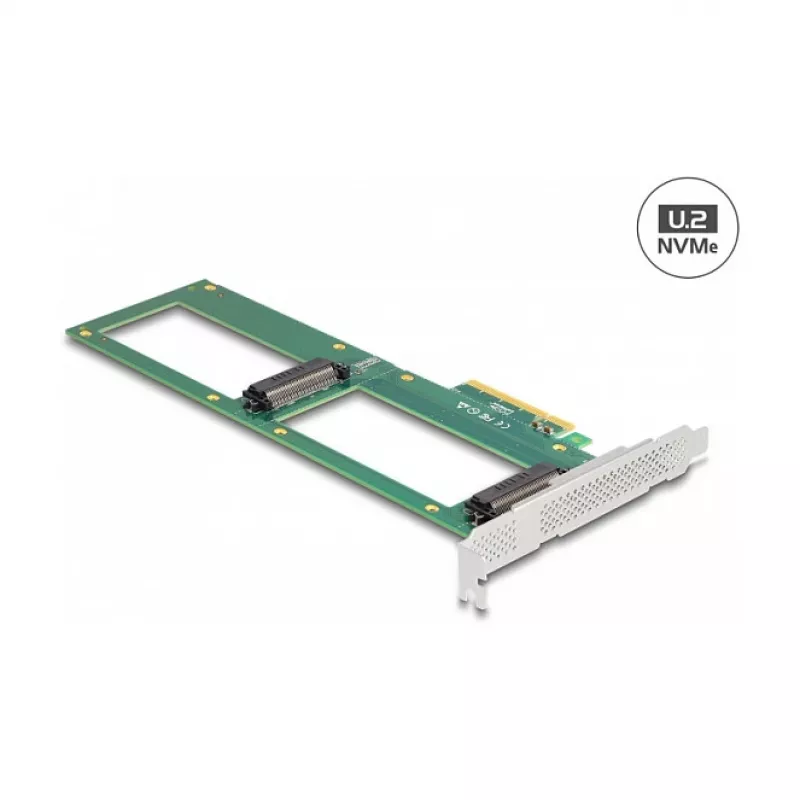 DeLOCK PCI Express 4.0 x8 karta na 2 x interné U.2 NVMe SFF-8639 bifurkácia