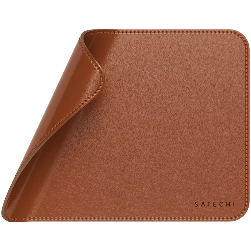 Satechi Premium podložka pod myš – podložka pod myš z vegánskej kože (hnedá)