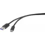 Renkforce RF-4535906 USB kábel 1,8 m USB 3.2 Gen 1 (3.1 Gen 1) USB A USB C čierny (RF-4535906)