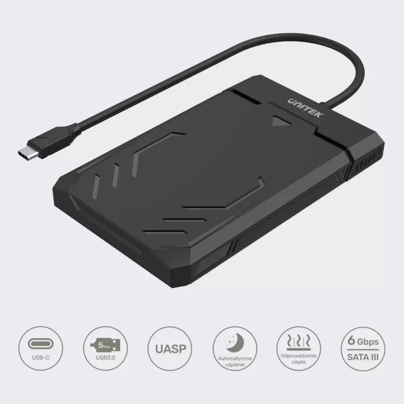 Unitek Y-3036A - DiskGuard Raiden 2.5 USB-C na SATA III 2,5
