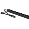 Qoltec hliníkový PDU pre RACK | 16A | 16 x Schuko | vertikálny | 1,8 m
