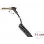 Audio kábel DELOCK 85777 — 3,5 mm samec na 3,5 mm samec, 0,75 m, čierny, pozlátené kontakty