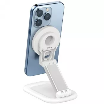 Magnetický stojan SODI BM-310 biely MagSafe — magnetický stojan na telefón kompatibilný s MagSafe nabíjačkami