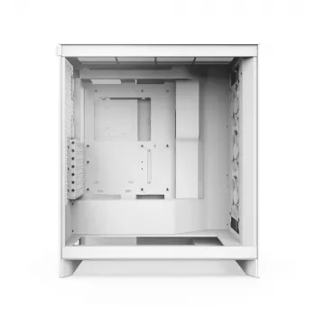 PC skriňa NZXT H7 Flow RGB Midi Tower biela — tvrdené sklo, EATX, vpredu 3×120mm, USB-C
