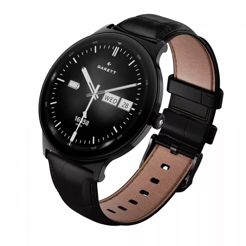 Smartwatch Garett Quantum – čierna nerezová oceľ