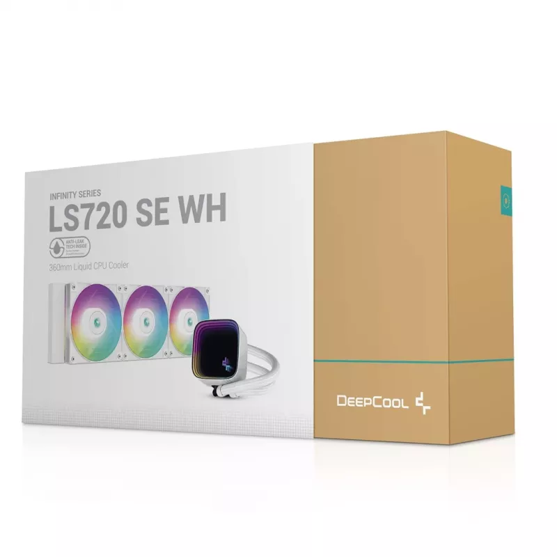 DeepCool LS720 SE WH procesor all-in-one kvapalinový chladič 12 cm biely 1 ks