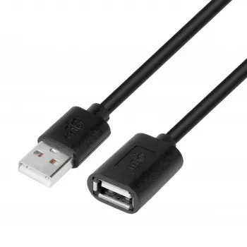 USB predlžovací kábel AM-AF 1,8 m čierny