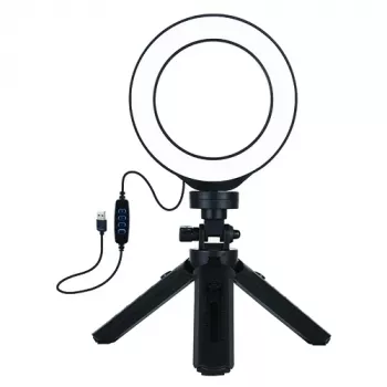 LED prstencové svetlo 12 cm so statívom do 14,5 cm, USB