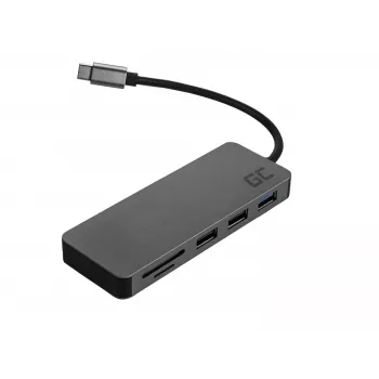 Green Cell AK50 - USB 3.2 Gen 1 (3.1 Gen 1) Type-C - USB 2.0 - USB 3.2 Gen 1 (3.1 Gen 1) Type-A - USB 3.2 Gen 1 (3.1 Gen 1) Type-C - MicroSD (TransFlash) - SD - strieborná - Apple MacB