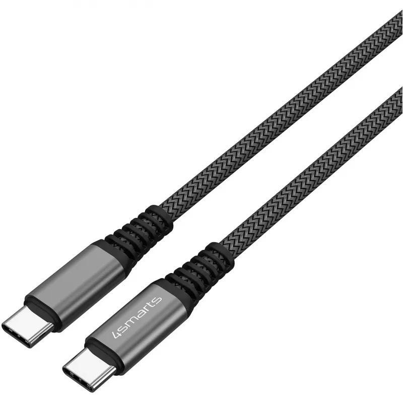 4smarts PremiumCord – USB kábel – USB-C (M) na USB-C (M) – USB 2.0 – 20 V – 5 A – 1,5 m – USB napájanie (100 W) – čierny