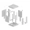Nástenný rack Lanberg WF11-3304-10S 4U sivý nosnosť 30 kg