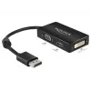 DeLOCK 0,16 m DisplayPort/VGA+HDMI+DVI VGA (D-Sub)+ HDMI + DVI čierna