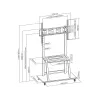 ART S-13 Mobilný LCD/LED TV stojan 37-100 150 kg