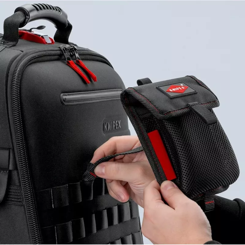 Taška na náradie Knipex Modular Bag 00 19 50 LE čierna/červená, prázdna, modulárne uloženie náradia
