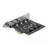 Delock PCI Express x1 karta na 4 x externý USB Type-A port SuperSpeed USB