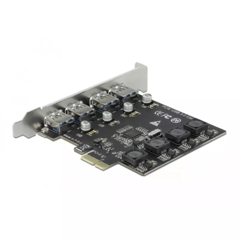 Delock PCI Express x1 karta na 4 x externý USB Type-A port SuperSpeed USB