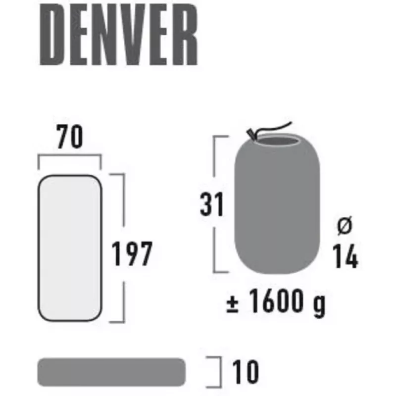 Kempingová nafukovacia matrace Denver 41027 (citronella)