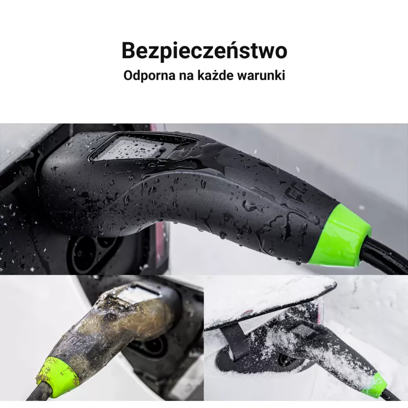 Green Cell Habu EVGC01 mobilná nabíjačka EV pre elektromobily 11 kW 7 m Type 2 CEE wallbox čierna