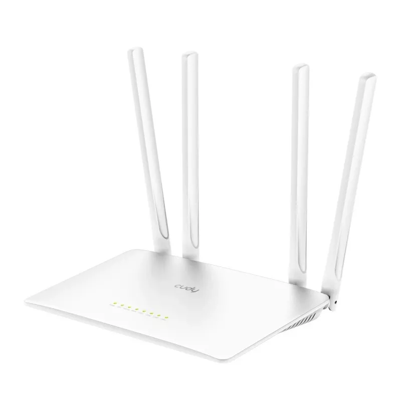 Stolový router Cudy WR1200 Dualband Wi‑Fi 5 (802.11ac) 867 Mbit/s, 4x RJ‑45 LAN, biely
