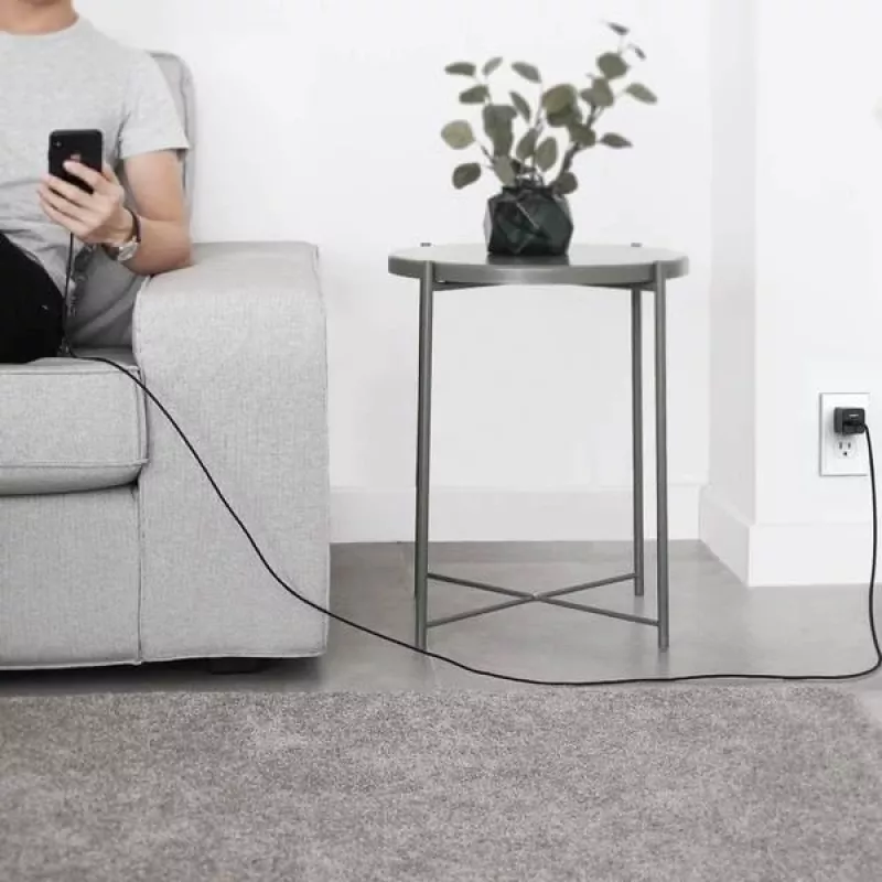 AUKEY CB-AL05 nylonový kábel Lightning na USB-A MFi, 2 m, čierny