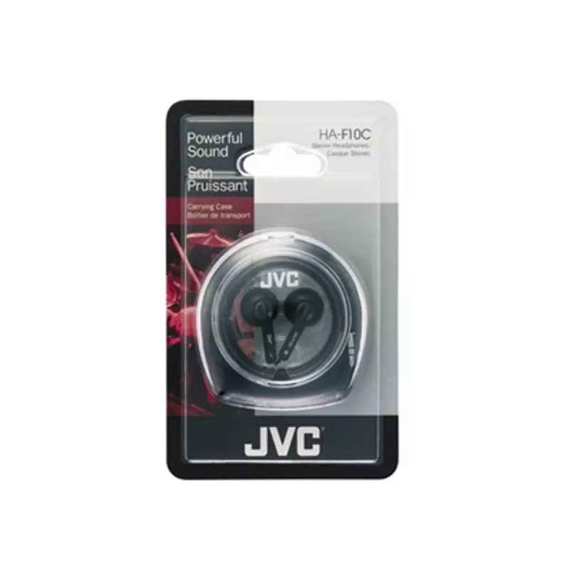 JVC Ear Bud Headphone Slúchadlá Káblové In-Ear Hudba Čierna