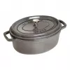 Oválna kokota z liatiny Staub 29 cm, grafitovo sivá