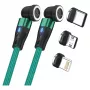 USB kábel RealPower MagneticCharge2 1 m zelený rýchle nabíjanie prenos dát