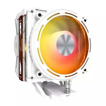 Chladič procesora Darkflash E400 PLUS (biely) — aktívne vzduchové chladenie pre CPU, vežový dizajn, konfigurácia s jedným ventilátorom