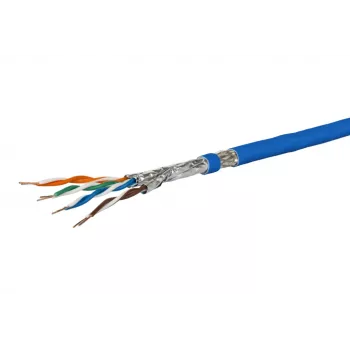 Sieťový kábel Metz Connect 1308427B34145 Cat7a S/FTP modrý 100m